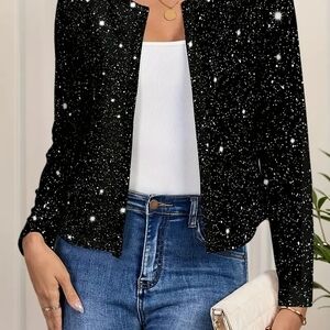 Calvin Klein Black Glitter Blazer